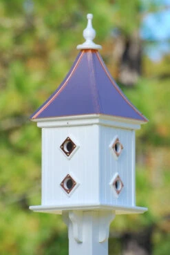 Copper Roof Birdhouse 28x12- 8 Portals -Koziol Houses Shop BH12 SQ 8CP BC