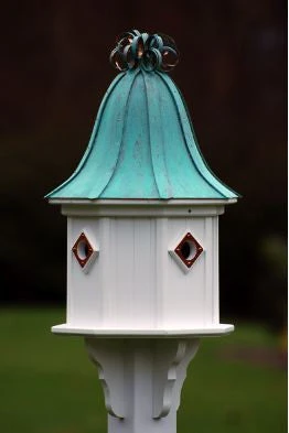 Copper Roof Birdhouse 34x14 Ribbon Detail 4 Portals 4 Copper Roof Birdhouse 34x14 Ribbon Detail 4 Portals - Image 2