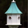 Copper Roof Birdhouse 34x14 Slope- 4 Portals -Koziol Houses Shop BH14 4CP PC SLOPE