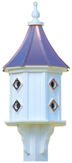 Copper Roof Dovecote Birdhouse 36x14 Slope - 8 Portals -Koziol Houses Shop BH14 8CP BC SLOPE