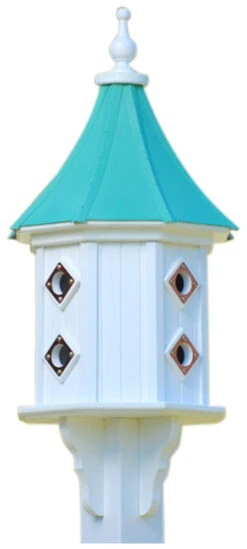 Copper Roof Dovecote Birdhouse 36x14 Slope - 8 Portals -Koziol Houses Shop BH14 8CP PC SLOPE