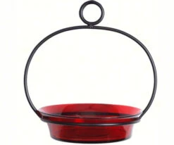 Glass Globe Dish Feeder/Mini-Bath- Red Or Lime -Koziol Houses Shop COURM33720006