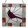 Cardinal Stained Glass Panel -Koziol Houses Shop Cardinal Stained Glass Panel