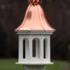 Copper Roof Bird Feeder-Vinyl/PVC Ribbon Detail 1 Copper Roof Bird Feeder-Vinyl/PVC Ribbon Detail -Koziol Houses Shop Copper Roof Bird Feeder Vinyl PVC Ribbon Detail