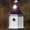 Copper Roof Birdhouse 28x12- 3 Portals -Koziol Houses Shop Copper Roof Birdhouse 3 Portals