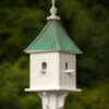 Copper Roof Birdhouse 28x10- 4 Perches -Koziol Houses Shop Copper Roof Birdhouse Aquare Patina