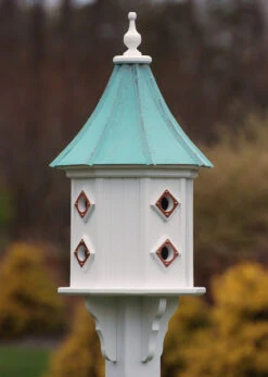 Copper Roof Dovecote Birdhouse 36x14 Slope - 8 Portals -Koziol Houses Shop Copper Roof Dovecote Birdhouse Slope Portals