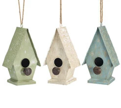 Distressed Cottage Birdhouses Set/3