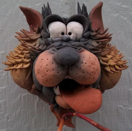 Zany Cat-7 Ceramic Birdhouse 3 Zany Cat-7 Ceramic Birdhouse