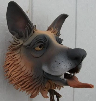 German Shepherd Ceramic Birdhouse 3 German Shepherd Ceramic Birdhouse