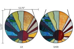 Earth Elements Stained Glass Panel 9 Earth Elements Stained Glass Panel -Koziol Houses Shop Earths Elements Stained Glass Panel detail3