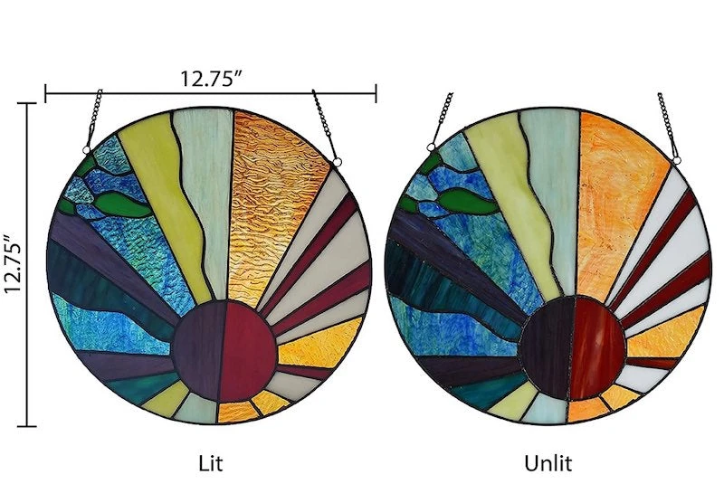 Earth Elements Stained Glass Panel 6 Earth Elements Stained Glass Panel - Image 4
