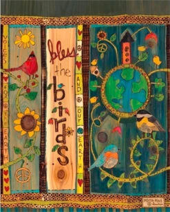 20" Vinyl Art Poles - 7 Designs -Koziol Houses Shop Earths Music Art Pole Detail