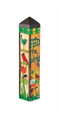 20" Vinyl Art Poles - 7 Designs -Koziol Houses Shop Feed the bird art pole