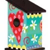 Folk Garden Vinyl Birdhouse 1 Folk Garden Vinyl Birdhouse -Koziol Houses Shop Folk Garden Vinyl Birdhouse