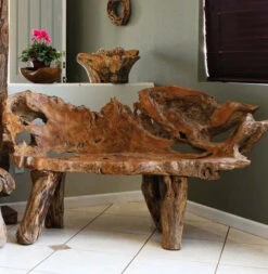 Teak Root Bench