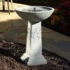 Ginko Tall Solar Bird Bath -Koziol Houses Shop Ginko Tall Solar Bird Bath