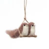 Hand-Felted Love Birds Ornament -Koziol Houses Shop Hand Felted Wooly Birds Ornament