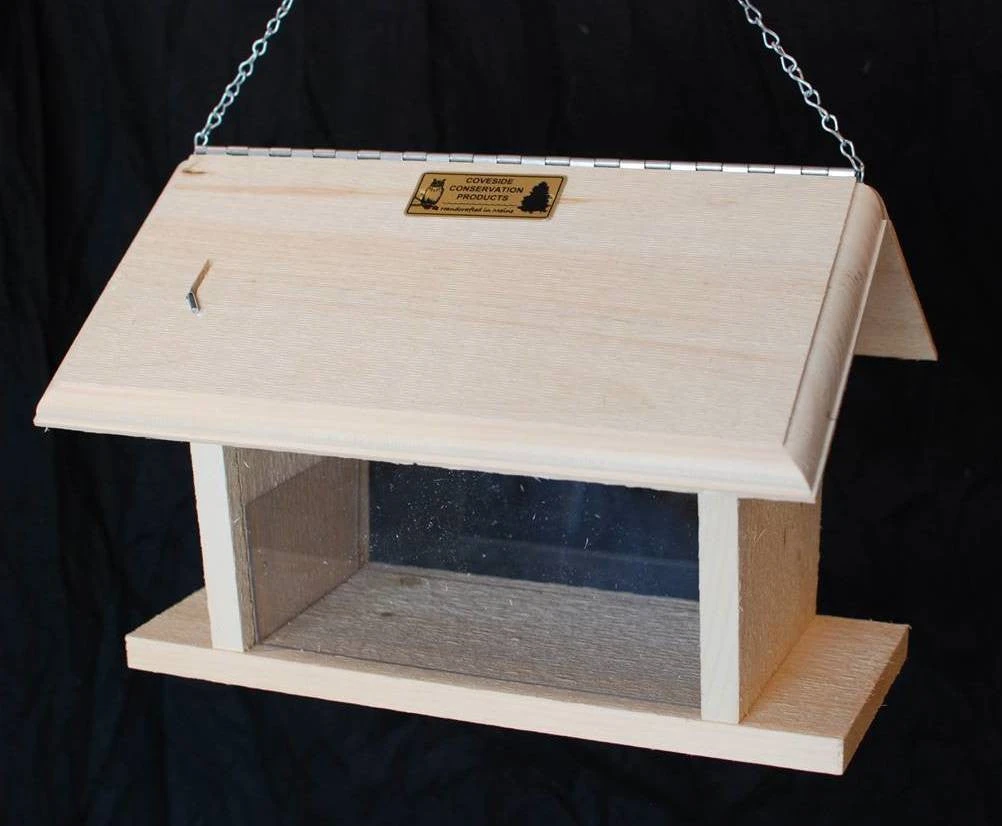 Wooden Bluebird Feeder-Hang Or Post-Mount 3 Wooden Bluebird Feeder-Hang Or Post-Mount