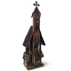 Large Church Birdhouses -Koziol Houses Shop Large Church Birdhouse Brown