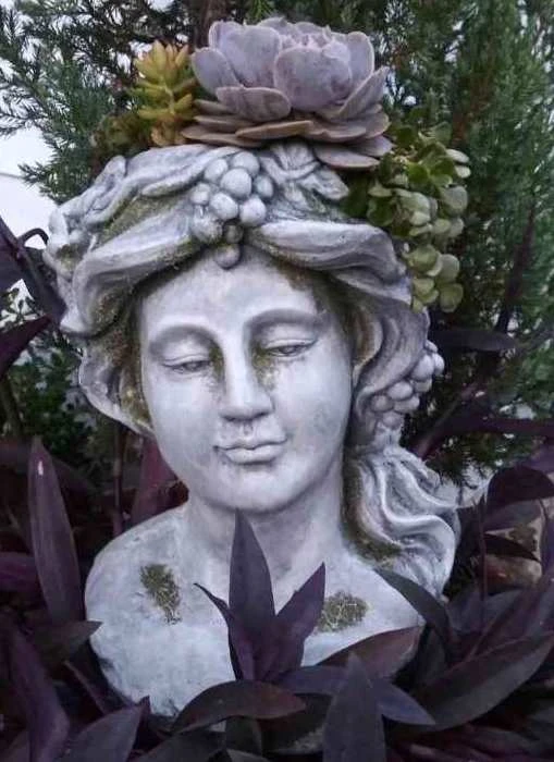 Large Lady Head Planter 3 Large Lady Head Planter