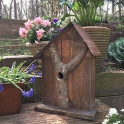 Rustic Log Front Birdhouses- 2 Sizes -Koziol Houses Shop Log Front Birdhouse 12
