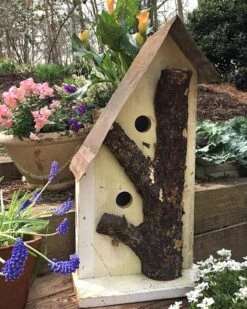 Rustic Log Front Birdhouses- 2 Sizes -Koziol Houses Shop Log Front Birdhouse 2