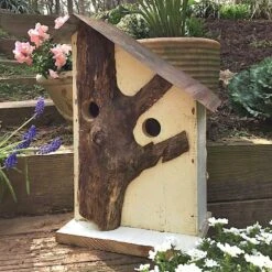 Rustic Log Front Birdhouses- 2 Sizes -Koziol Houses Shop Log Front Birdhouse 6
