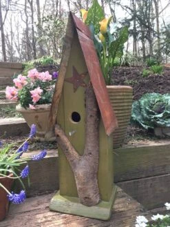 Rustic Log Front Birdhouses- 2 Sizes -Koziol Houses Shop Log Front Birdhouse 8