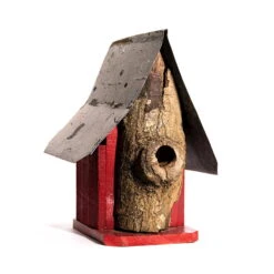 Natural Log Front Birdhouses -Koziol Houses Shop Natural Log Front Birdhouse 2A