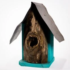Natural Log Front Birdhouses -Koziol Houses Shop Natural Log Front Birdhouse 5A