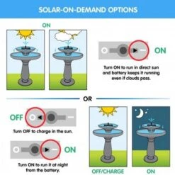 Palermo On-Demand Solar Bird Bath -Koziol Houses Shop On Demand Solar Options