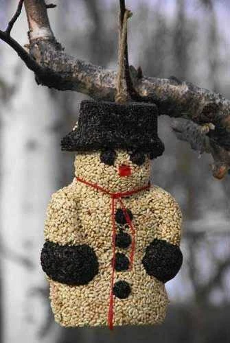 Big Snow Man BirdSeed Treat 3 Big Snow Man BirdSeed Treat