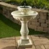 Palermo On-Demand Solar Bird Bath -Koziol Houses Shop Palermo 2 tier on demand Solar Bird bath