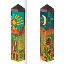 20" Vinyl Art Poles - 7 Designs -Koziol Houses Shop Peaceful Journey Art Pole