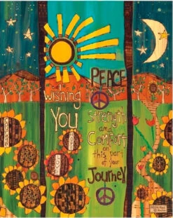 20" Vinyl Art Poles - 7 Designs -Koziol Houses Shop Peaceful Journey Art Pole Detail