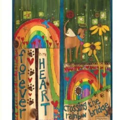 20" Vinyl Art Poles - 7 Designs -Koziol Houses Shop Rainbow Bridge Dog Art Pole Detail