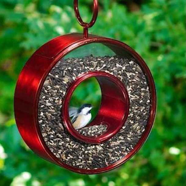 Ruby Circle Fly-Thru Bird Feeder 3 Ruby Circle Fly-Thru Bird Feeder