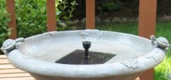 Country Gardens Tall Solar Fountain Birdbath -Koziol Houses Shop Solar Bird Bath Detail