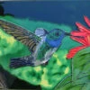Ceramic Art Tile-Hummingbird 8x10 -Koziol Houses Shop TC HUMBRD BLUCHEST