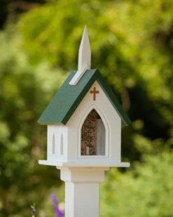 Church Bird Feeder Vinyl/PVC -Koziol Houses Shop VINYL PVC CHURCH Bird Feeder GREEN