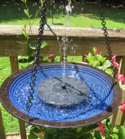 Solar Bird Bath With Stand -Koziol Houses Shop blue ceramic solar bird bath 8c71c4ec 91e8 4be7 9646 6baae3ee43be