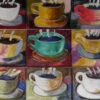 Coffee Cup Decorative Tile 11x14 -Koziol Houses Shop coffee cups decorative tile
