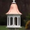 Copper Roof Gazebo Bird Feeder- Vinyl/PVC 36x14 -Koziol Houses Shop copper roof bird feeder vinyl pvc 36x14 Bell