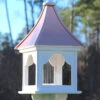 Copper Roof Bird Feeder Square Gazebo - 36x14 -Koziol Houses Shop copper roof bird feeder vinyl pvc 36x14 square gazebo 1