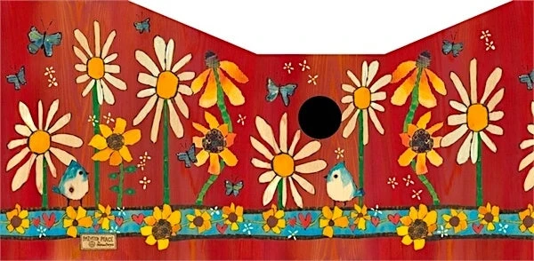 Daisies And Sunflowers Vinyl Birdhouse 4 Daisies And Sunflowers Vinyl Birdhouse - Image 2