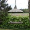 ESSCHERT DESIGN Antique Hanging Tray Bird Feeder 2 ESSCHERT DESIGN Antique Hanging Tray Bird Feeder -Koziol Houses Shop hanging tray Bird Feeder with Cover