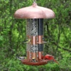 OPUS Large Capacity Triple Tube Bird Feeder W/ Copper Ports -Koziol Houses Shop large capacity triple tube feeder in use