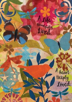 Sentimental Journey Tall Bird Bath -Koziol Houses Shop sentimental journey birdbath art detail