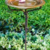 Solid Copper Staked Bird Bath -Koziol Houses Shop solid copper bird bath